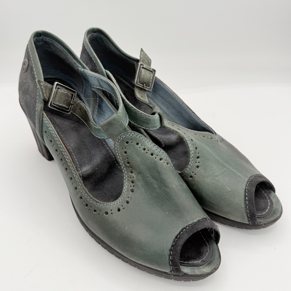 MAG Creative Footwear Heels Women 39 Leather Academia Peep Toe Whimsigoth Retro